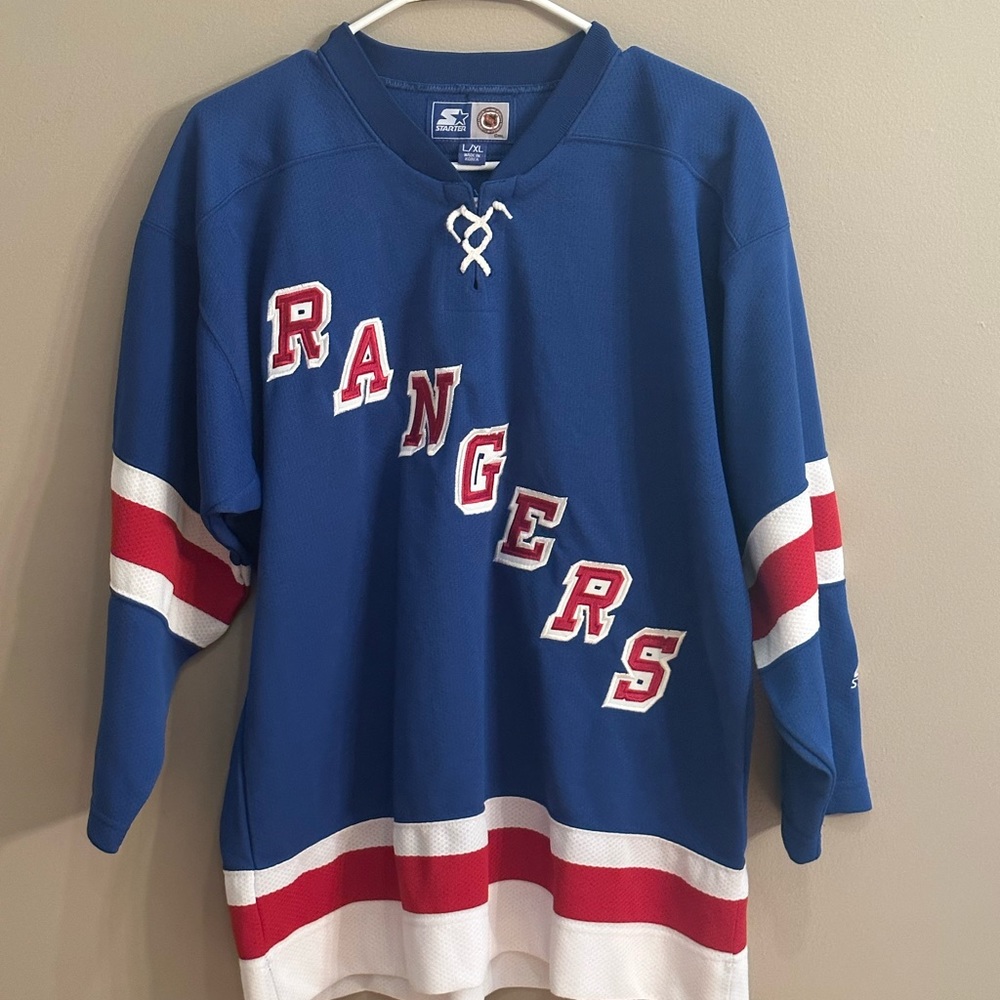 Vintage New York Rangers Starter Jersey Size L/XL NHL Eastern Conference